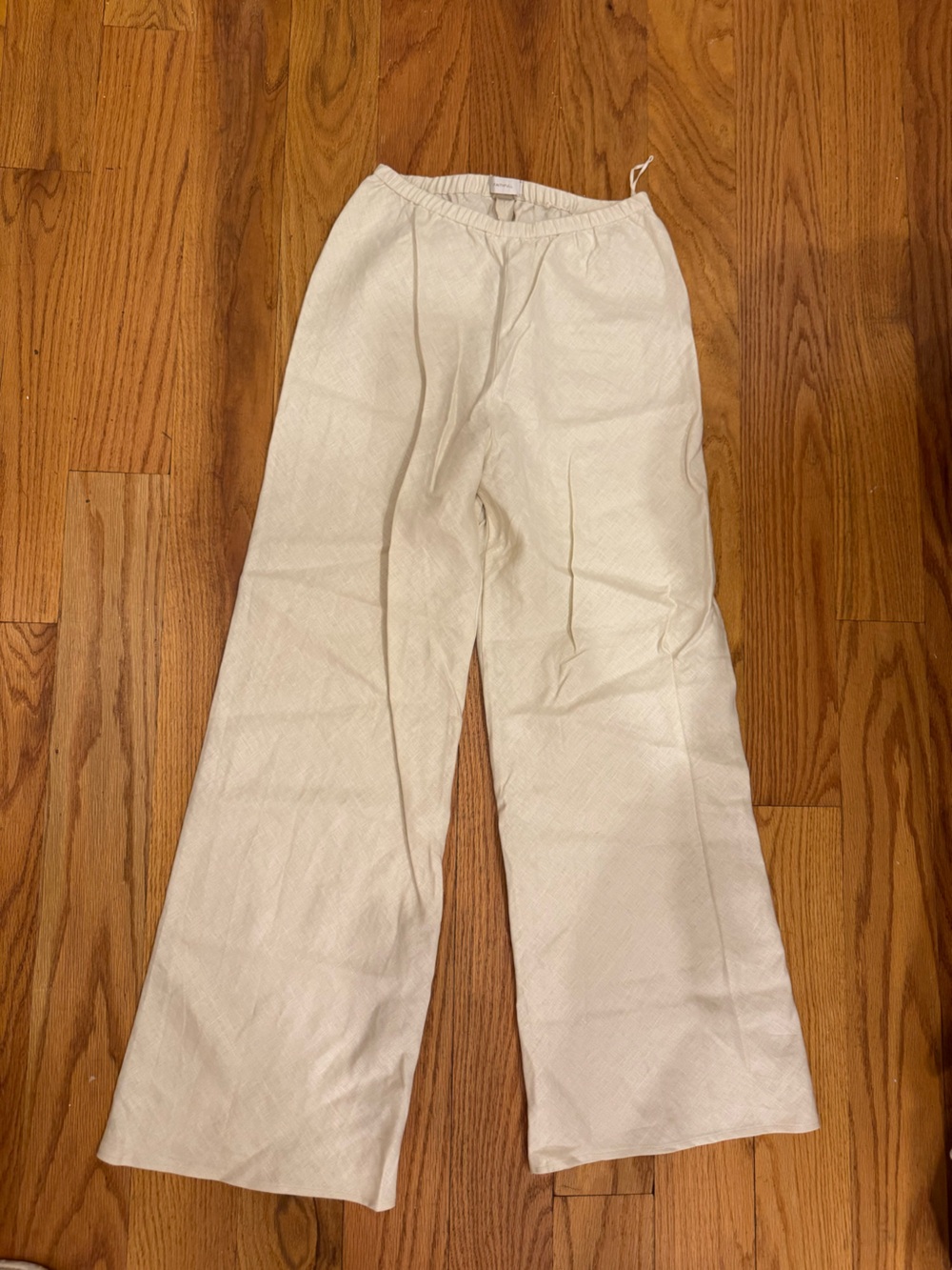 Faithfull the Brand Cream Wide-Leg Elastic-Waist Pants - Picture 2 of 3
